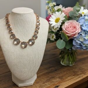 Henri Bendel Austrian Crystal Necklace in Rose Gold Tone